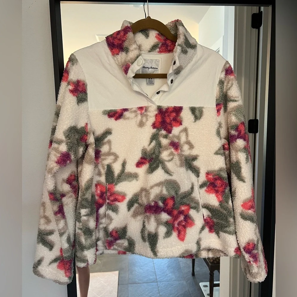 [Tommy Bahama] Fleece Beachway Blooms Snap Jacket - Picture 4 of 10